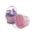 small wire basket round purple cloth lining single sy350 1sprp wholesale