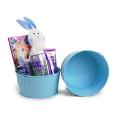 8  round tin tub light blue by18 1lb wholesale metal containers