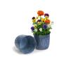 solid iron lathe pot with embossed mandala design antique blue by76 1bl wholesale