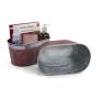 11  tin oval tub ribbed textured design burgundy bottom by81 1gib wholesale