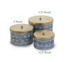 575  metal round box lid embossed petals design by445 1lg wholesale