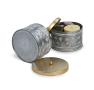 5  metal round box lid embossed petals design by445 1med