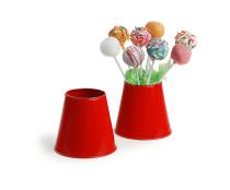small tin frusta vase red by301 1r wholesale metal containers pails pots