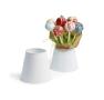 small tin frusta vase white by301 1w wholesale metal containers pails pots