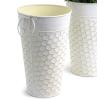 65  french bucket creamantique white honeycomb embossed by883 1eac wholesale metal containers