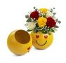 solid iron bowl smiley face golden yellow heart eyes by207 1h
