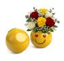 solid iron bowl smiley face golden yellow heart eyes by207 1h