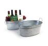 15  galvanized oval tub folding ring handle acid wash by15 1awrh
