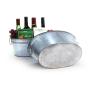 15  galvanized oval tub folding ring handle acid wash by15 1awrh