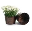 10  metal pot ribbed copper finish by10 1rcp wholesale containers pails
