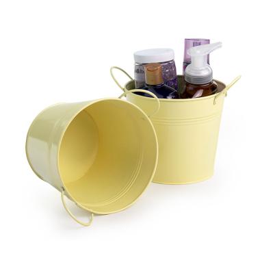 65  tin round pot pale yellow by08 1ly wholesale metal containers