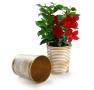 5  metal bucket tall ribbed gold finish by124 1srg wholesale pot covers