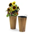 6.5" French Bucket  Ribbed Antiqued Butterscotch Finish