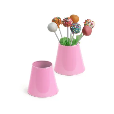 Small Tin Frusta Vase Light Pink