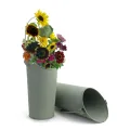 Metal Wall Pocket Pail Powder Coated Green