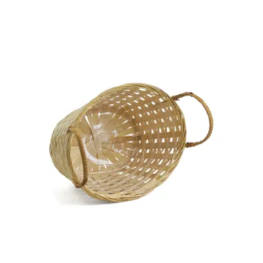 Bamboo Oval Tray Natural with side Handles