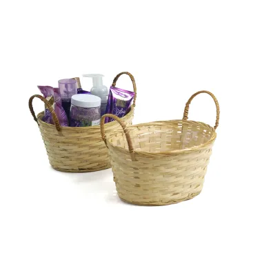 Bamboo Oval Tray Natural with side Handles