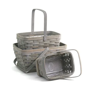 Woodchip Rectangular Shop Grey/White Wash s/3