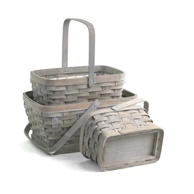 Woodchip Rectangular Shop Grey/White Wash s/3