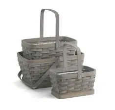 Woodchip Rectangular Shop Grey/White Wash s/3