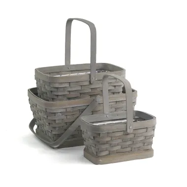 Woodchip Rectangular Shop Grey/White Wash s/3