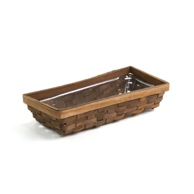 13" Rectangle Woodchip Tray Low