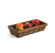 13" Rectangle Woodchip Tray Low