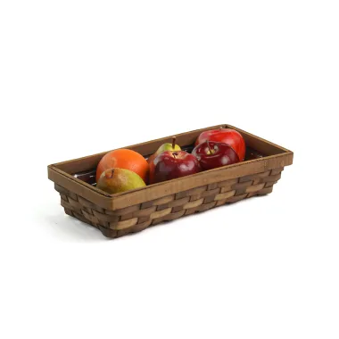 13" Rectangle Woodchip Tray Low
